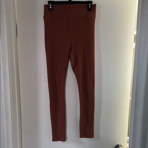 New Brown Ribbed Leggings